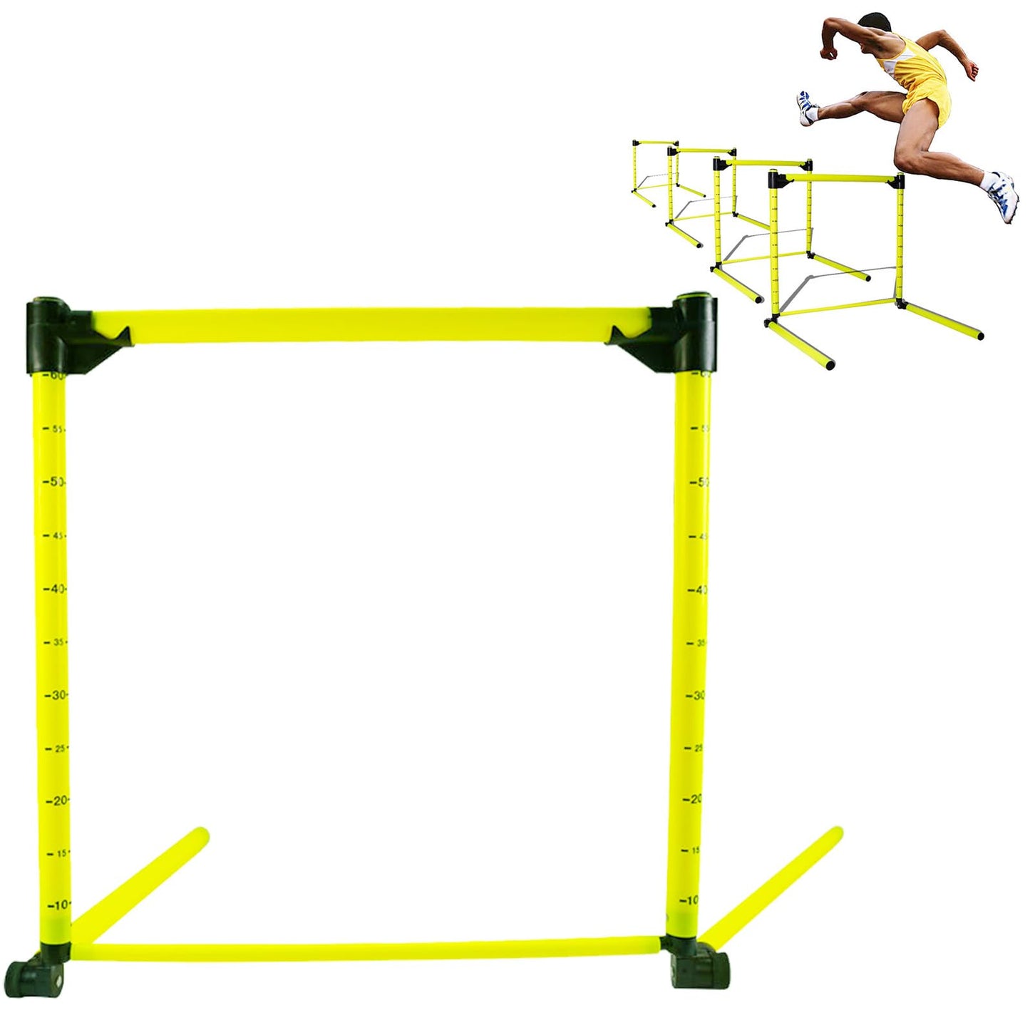 pindaprda Adjustable Hurdles with Scale - Detachable Agility Training Equipment for Track, Soccer & Football, Indoor & Outdoor Use, Ideal for Athletic Jumping & Speed Drills 1PC