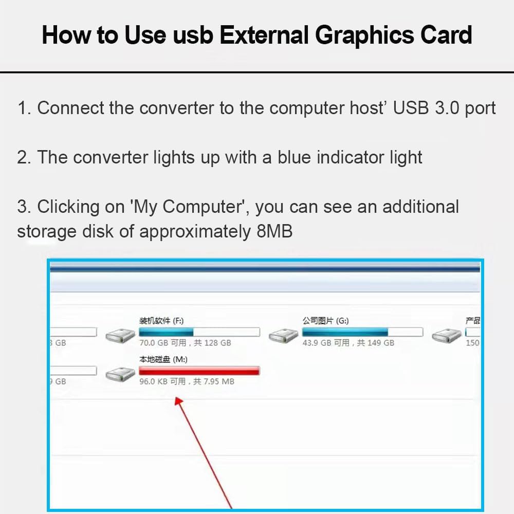TIMEJONS 3.0 4K@30hz, 2 1080P USB A to HDMI Adapter for Windows HDMI & VGA Splitter Hub for Monitors Large Screen