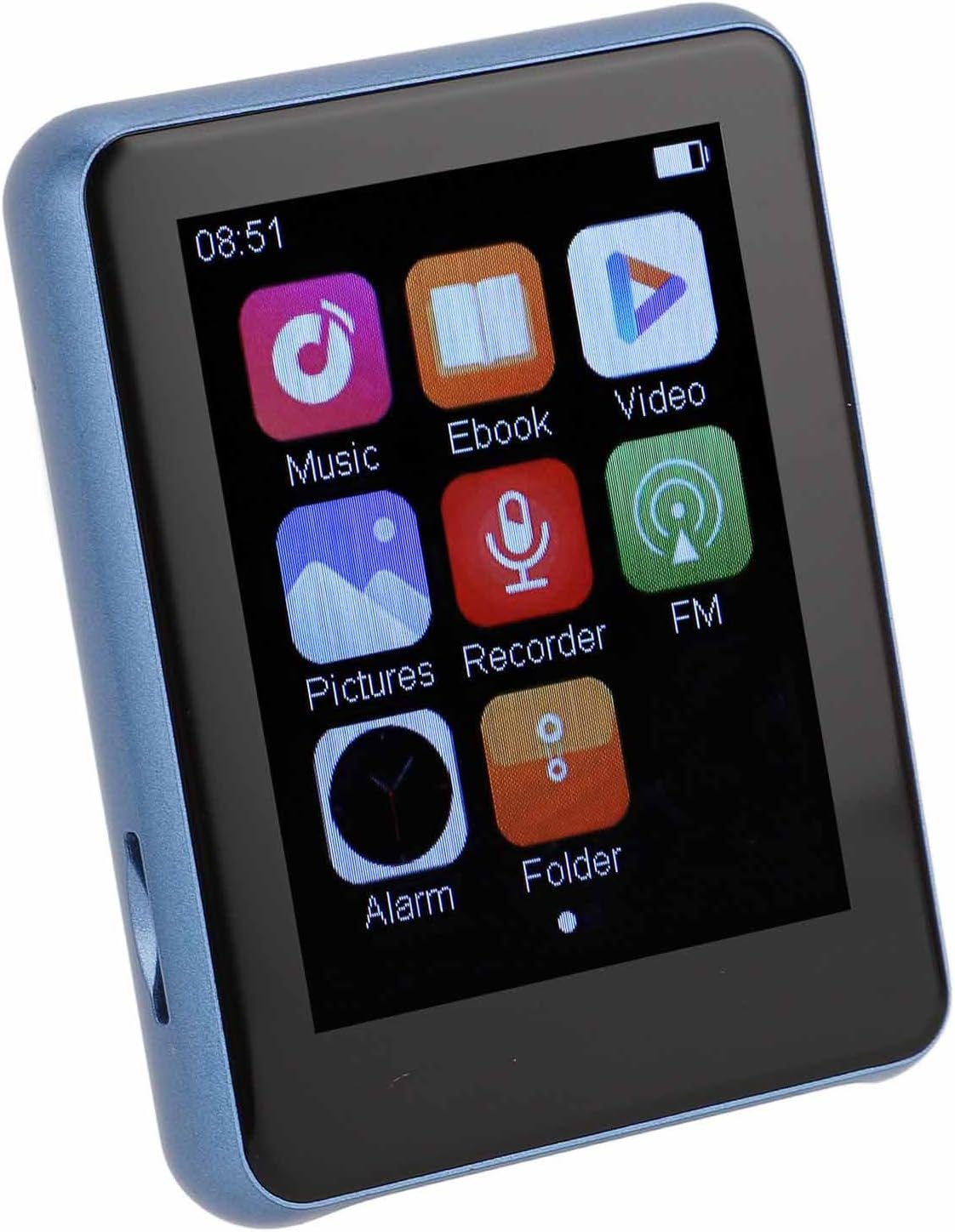 SUNGOOYUE MP3 2.4 Inch BT5.0 128GB Portable Player, Full Touch Screen HiFi Music Player with Speaker and Expandable