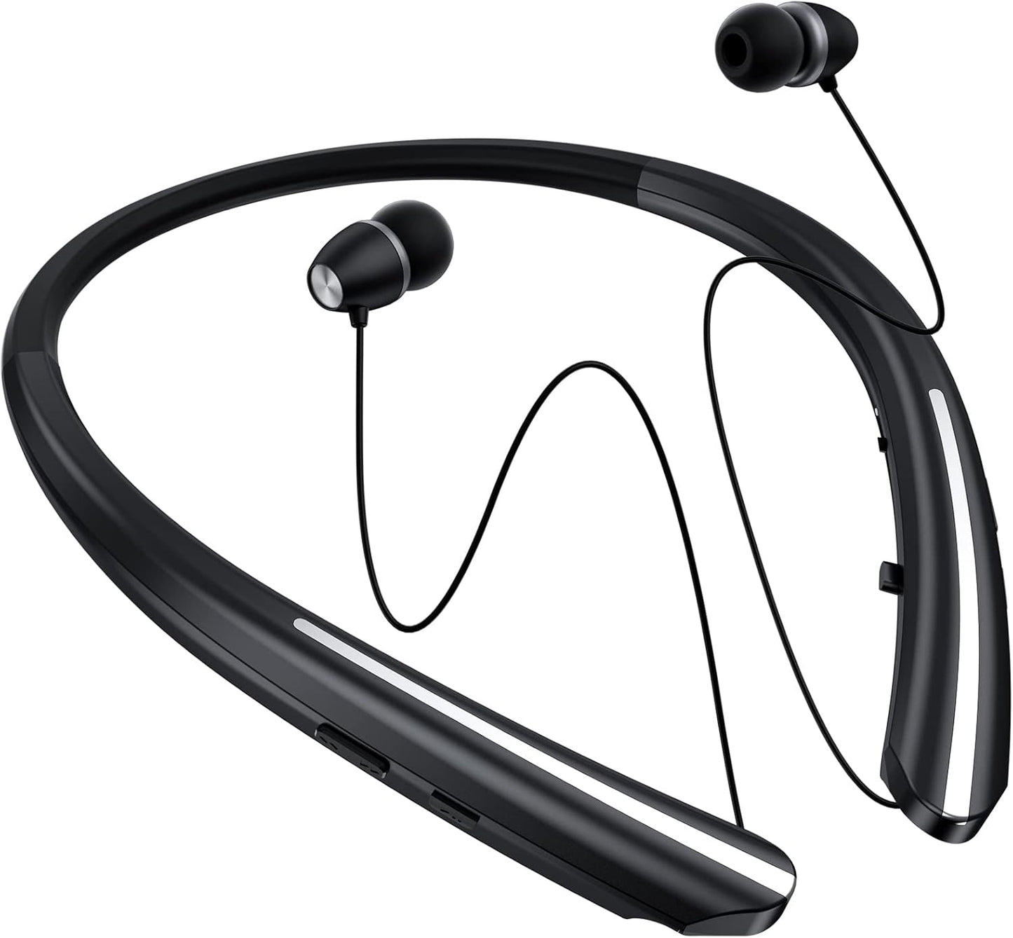 APPINESSEY Headset Bluetooth Headphones Retractable Neckband, Bluetooth with Microphone Vibration Call, Stereo Noise