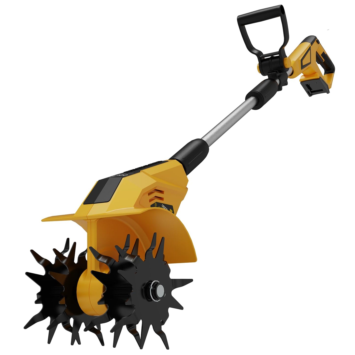 Brushless Tiller Cultivator Compatible with Dewalt 20V Battery(Tool Only), 8.9In Tilling Width and 7.1In Depth Cordless Electric Garden Tiller, Battery Powered Rototiller for Lawn/Gardening