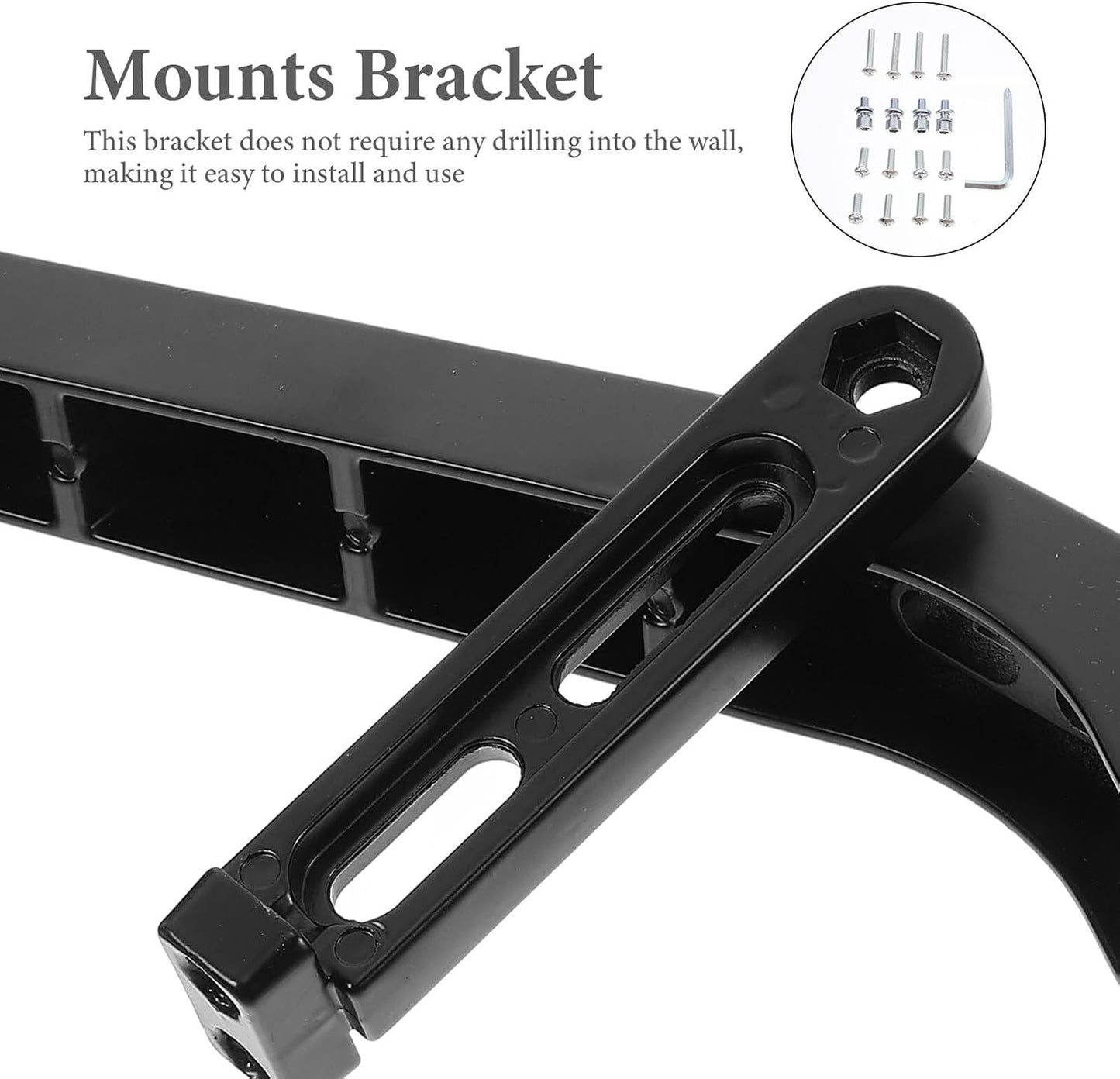 COOLHIYA Universal Tv Stand Mount with Tabletop Base Adjustable Height Tv Bracket for Living Room