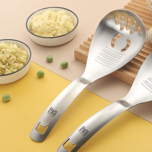 5 in1 Egg Separator For Raw Eggs With Potato Masher Multifunction Cooking Spoon, Egg Yolk Separator, Grater Plate, Bottle Opener & Slotted Spoon - 304 Stainless Steel, MEIYUSHENG