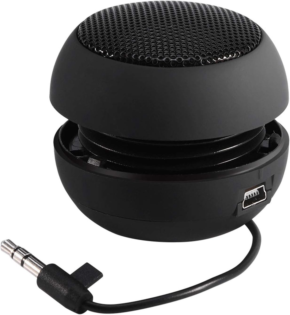 ciciglow 3.5mm MP3, MP4, MP5, 2.0 2.0 1.5in Travel Speaker, Mini Portable Audio Jack Speaker with USB Charging Cable