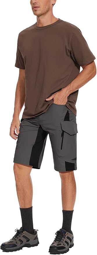 XKTTAC Men's Outdoor Quick Dry Lightweight Stretchy Shorts for Hiking, Tactical, Camping, Travel with 6 Pockets