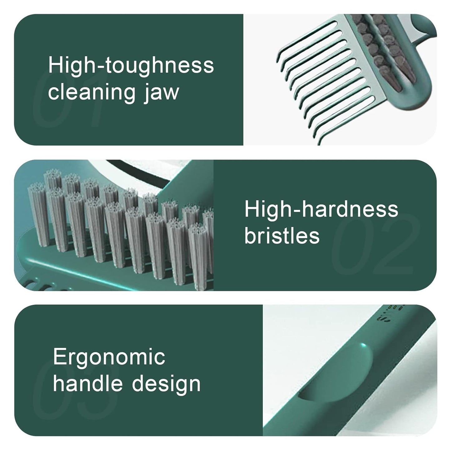 RHOS 2-in-1 Hair Brush Cleaner - Effortlessly Removes Hair and Dust | Ideal for Home and Salon Use (Green)