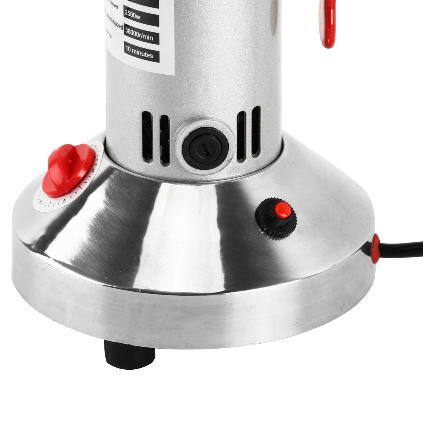 DasMarine 500g High Speed Electric Grain Mill Grinder - Commercial Stainless Steel Spice Grinder with 2500W Motor, 50-300 Mesh, 36000RPM - Ideal for Kitchen Herb, Spice, and Pepper Grinding (500g)