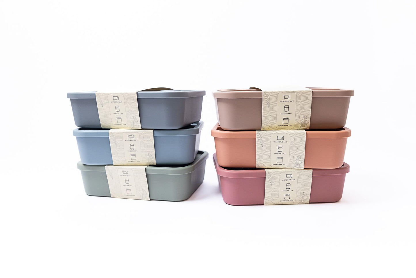 Spoondrift Eco-Friendly Leak Proof Silicone Bento Box Lunch Box, For Child And Adult, 4 Compartment, Choose from 6 Colors, Includes one box (Sage)