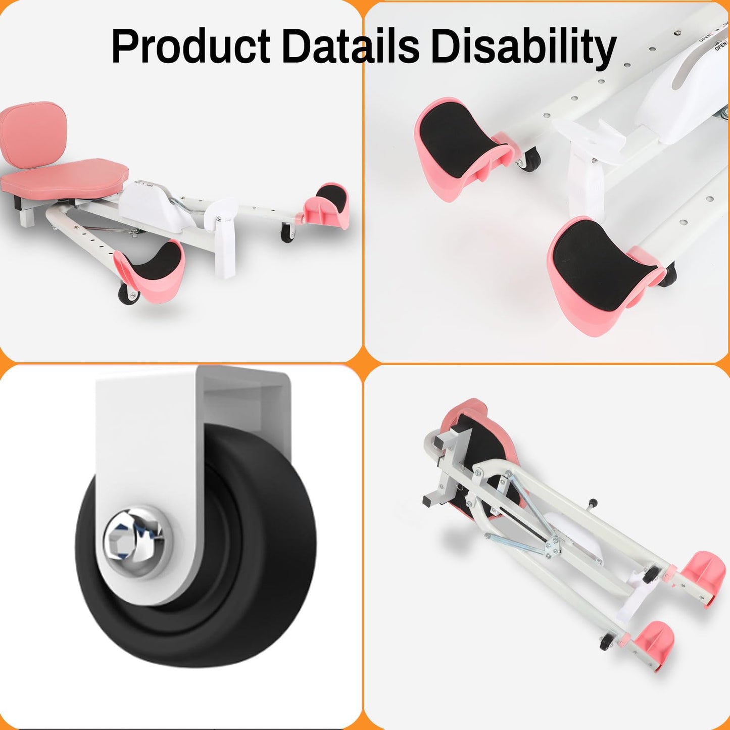 FAHKNS Leg Stretcher - Split Machine for Leg Stretching, Flexibility Stretching Equipment - Ballet, Yoga, Dance, Martial Arts (Pink, New Model with Backrest and Phone Holder)