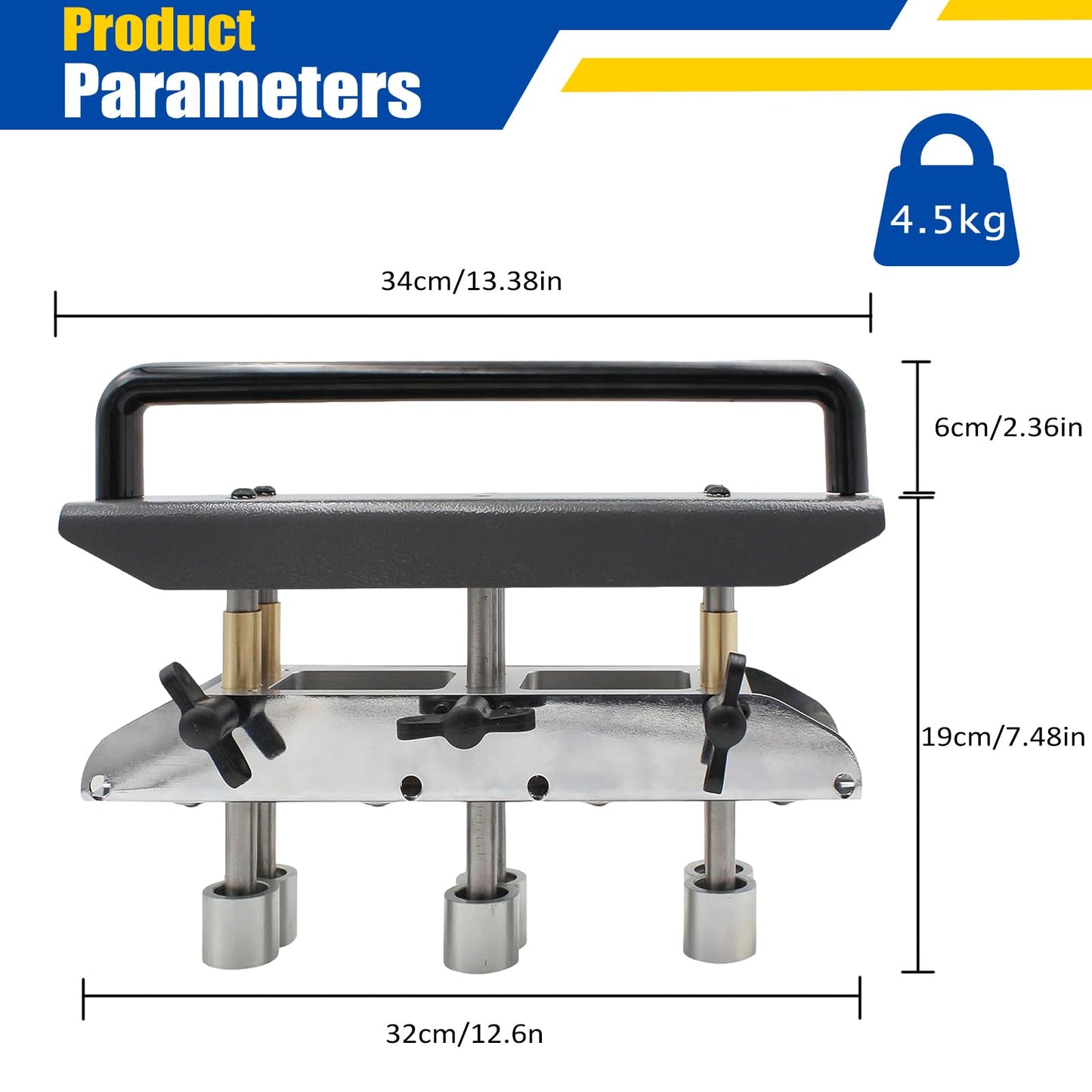 Three Station Roller, Adjustable Large Radius Roofing Sheet Metal Bender at 0-90 Angle, Standing Seam Roofing Tools for Bending 0.01‑0.04 Inch (0.3‑1.0mm) and Folding Height of 1/2‑5 Inch (13‑130mm)