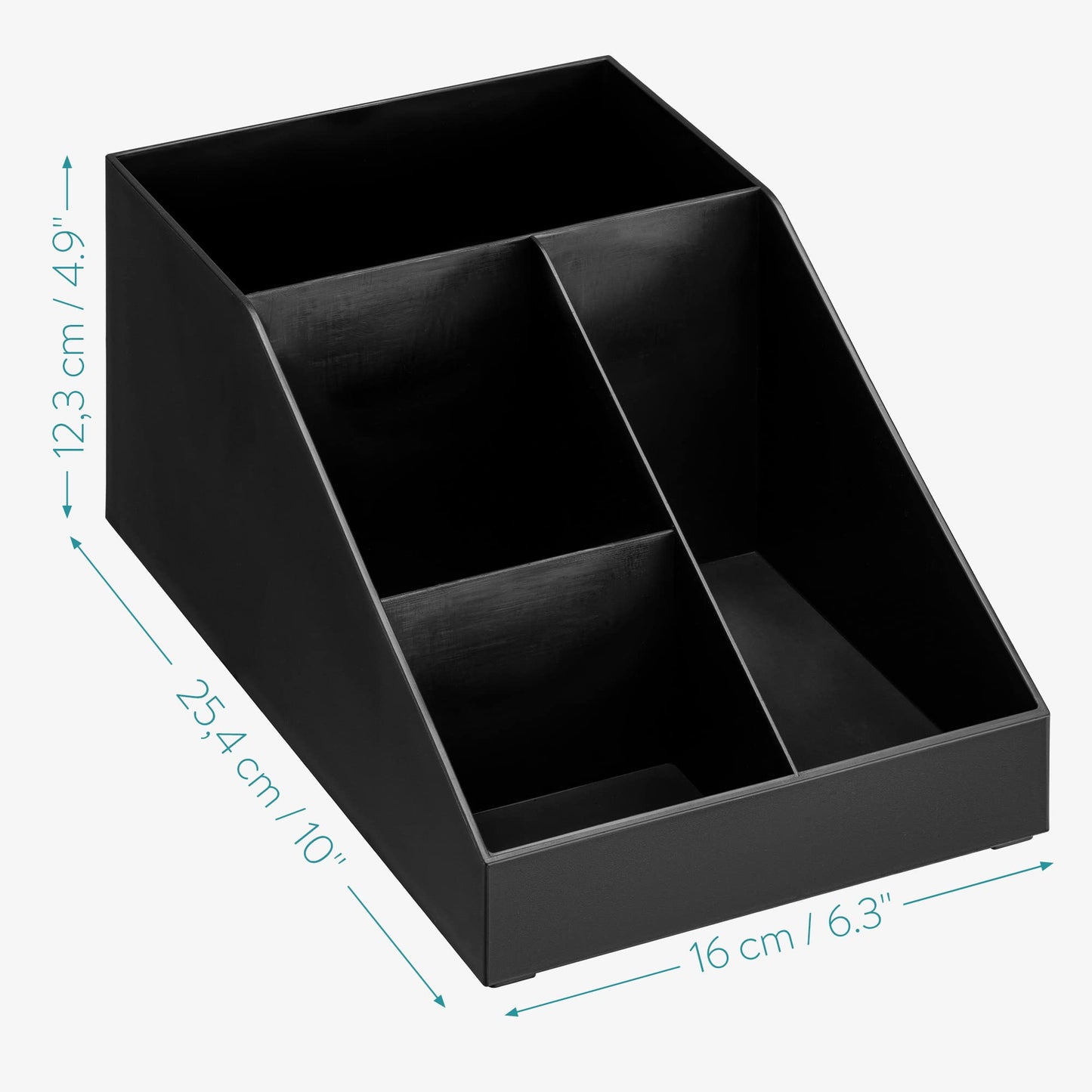 Navaris Coffee Station Organizer - 4 Compartment Coffee Bar for Office & Kitchen Countertop Organization