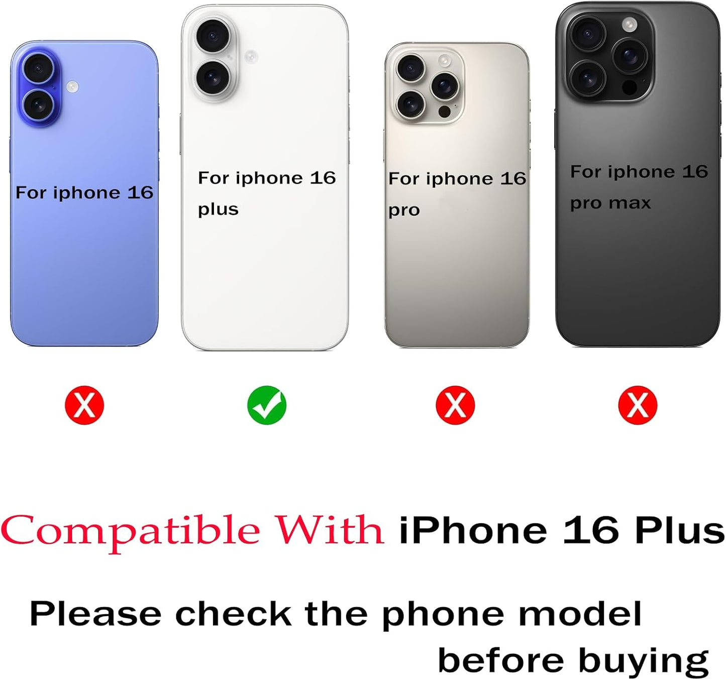 2pcs/Set 16 Back Camera Lens Glass Replacement for iPhone Plus Camera Lens Replacement with Pre-Installed Adhesive +