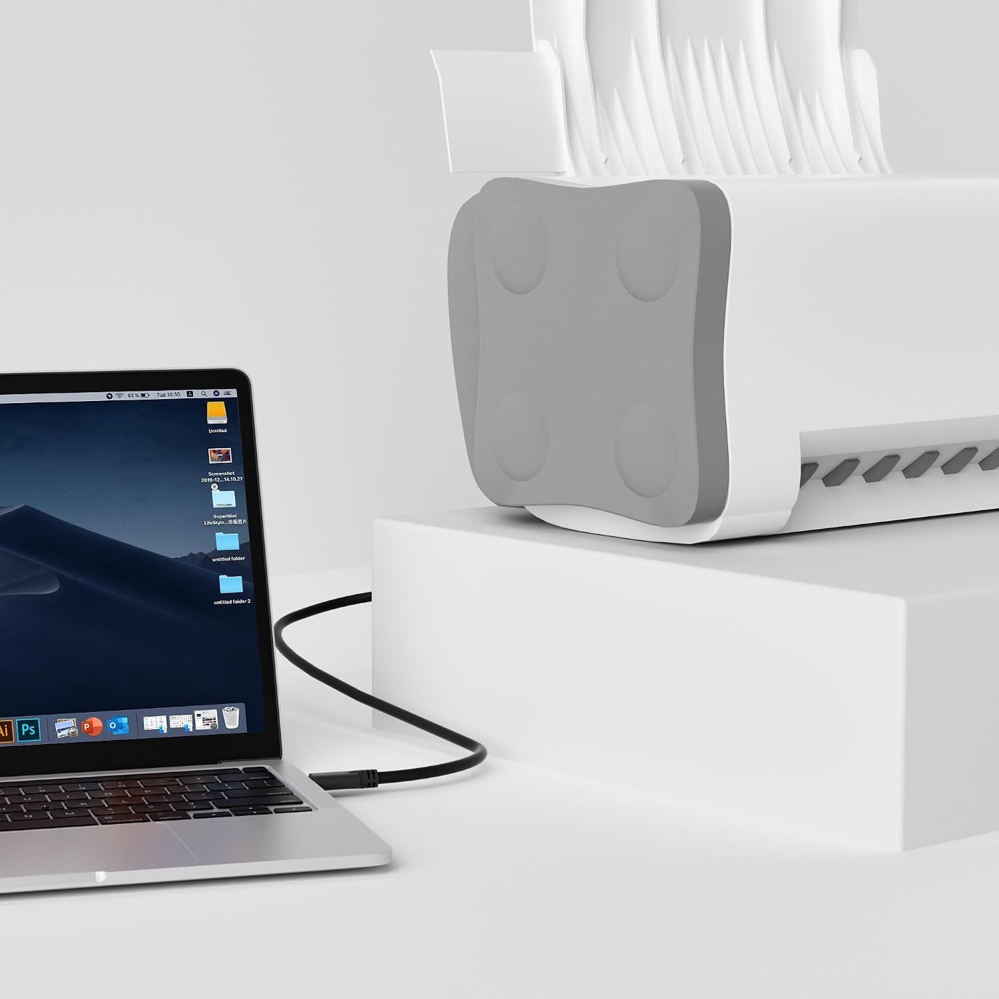 3.0 4 3.0 USB C to B Cable FT, USB-C-Male to USB B-Male Cable, Gold-Plated Connectors, Compatible with Docking Station