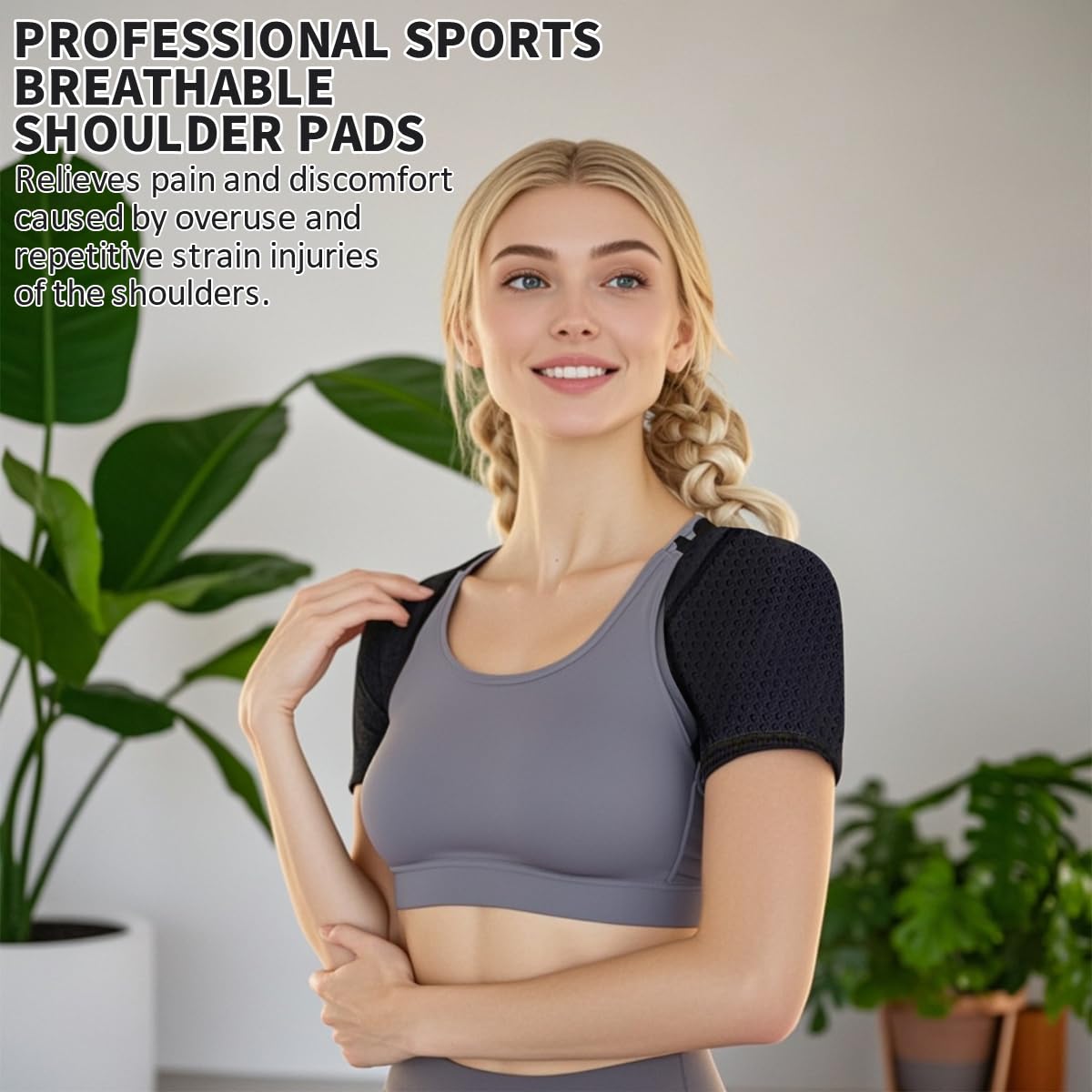Double Shoulder Brace,Concealed Double Shoulder Brace for Sports Lovers,Comfortable and Breathable Shoulders Braces for Chronic Tendinitis Pain Relief,Outdoor Sports,Sleeping,Running (Small)