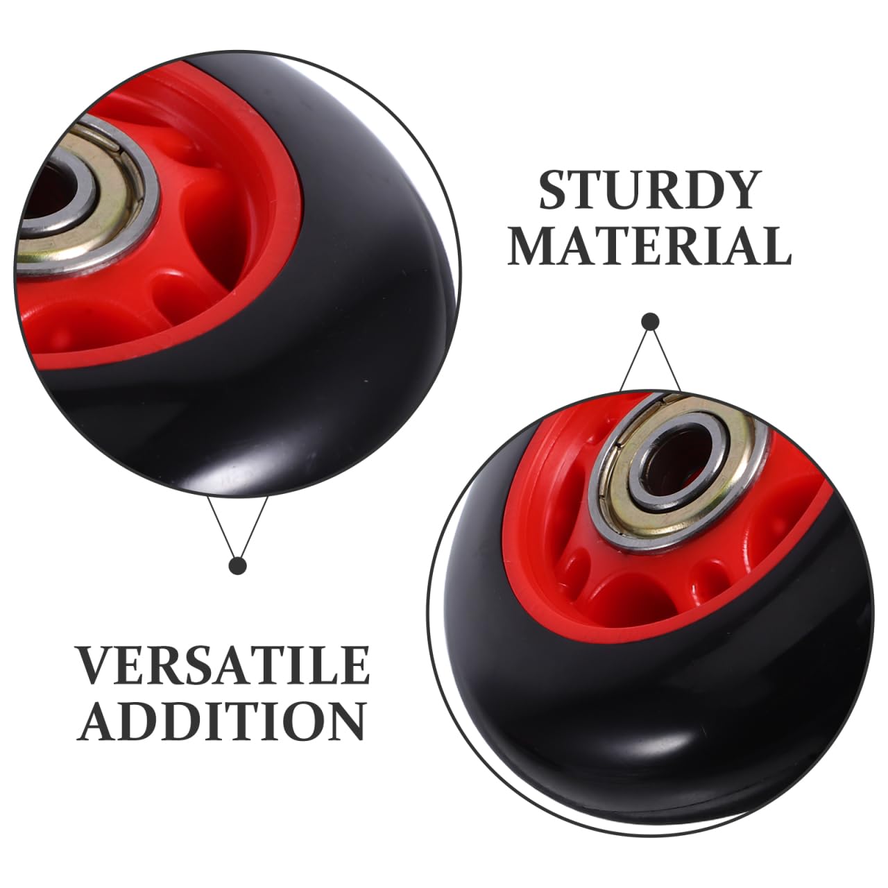 UKCOCO 4Pcs Durable Plastic Roller Wheels for Fitness Equipment Compatible with Treadmills and Stationary Bikes Easy to Move and Store Gym Replacement Parts for Home Exercise