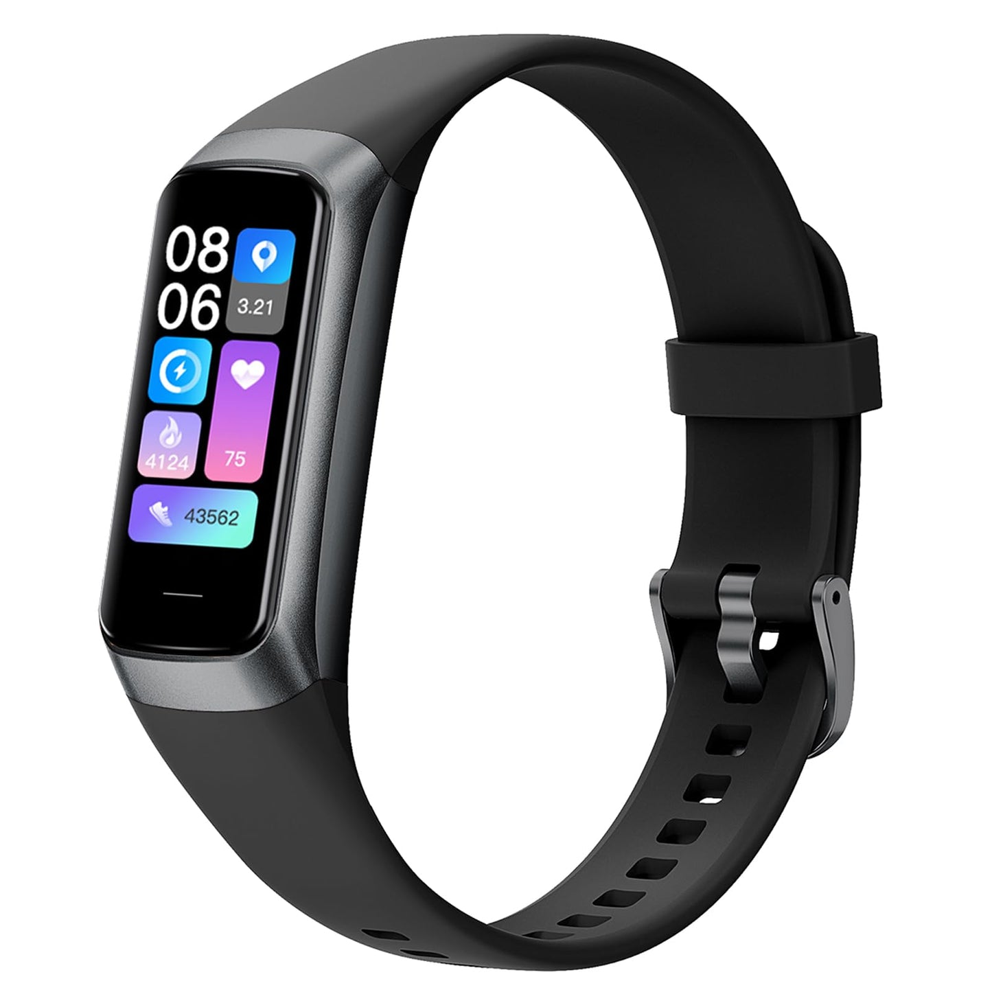 Keep Health Fitness Trackers For Women Men Amoled Step Counter Slim Thin 25 Sports Modes With Heart Rate Blood Pressure Monitor Alarm Stopwatch Timer Calories Burned IP68 Step Tracker Watch