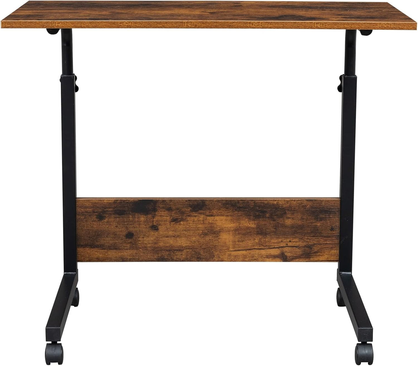 31.49 15.74 27.16-37.79 Mobile Side Table, Mobile Laptop Desk Cart, Adjustable Over Bed Table with Wheels for Sofa