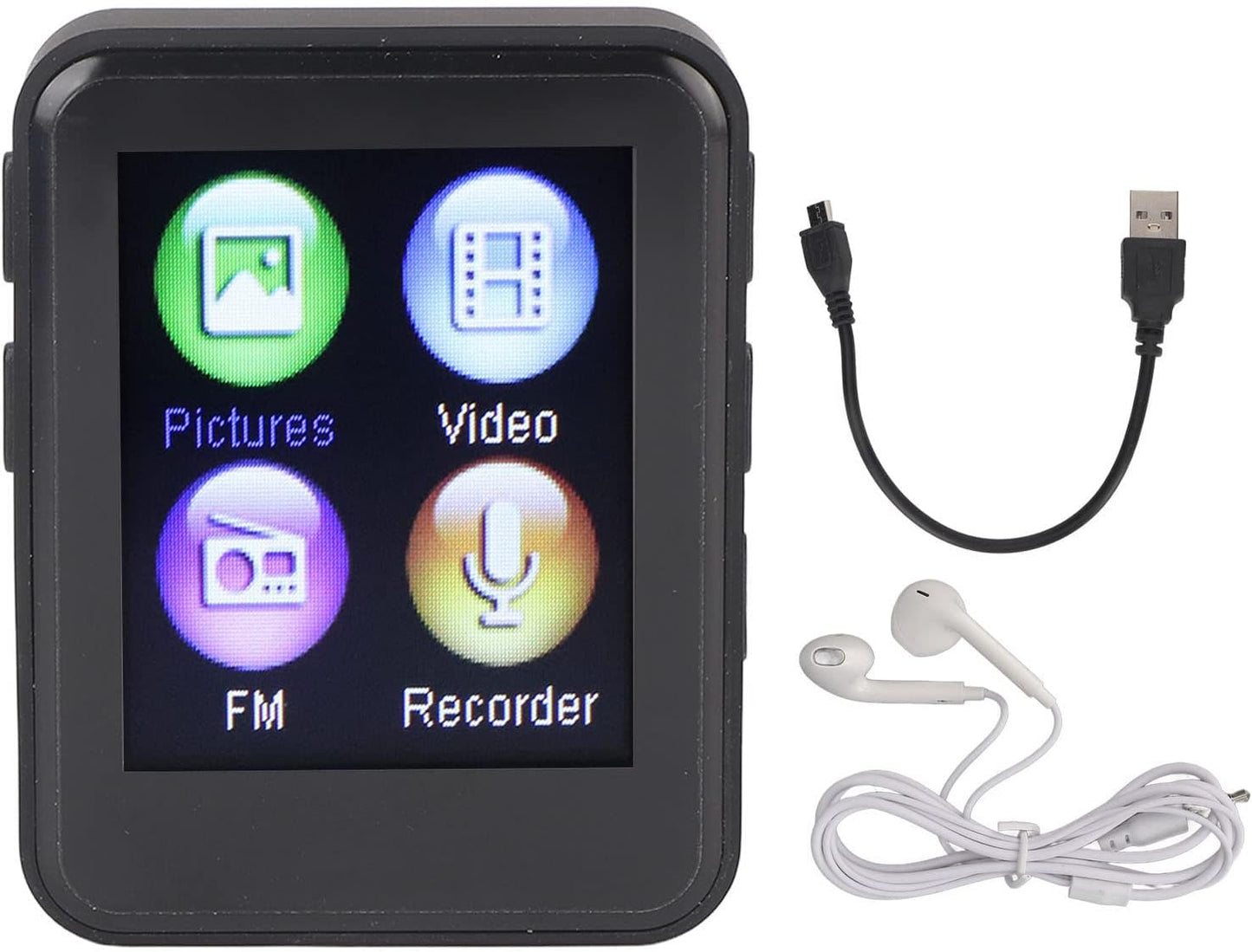 Zyyini MP3 5.0 1.77 Inch 64GB Player, Bluetooth Music Player, Portable HiFi Music Player FM Radio Recording EBook