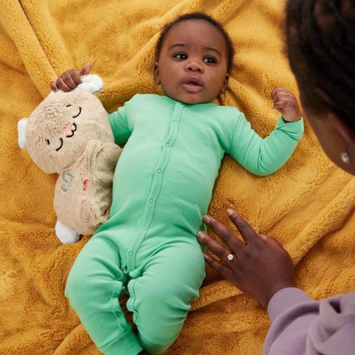 Fisher-Price Baby Sound Machine - Soothe & Settle Bunny Plush Toy with Music, Lights & Motion