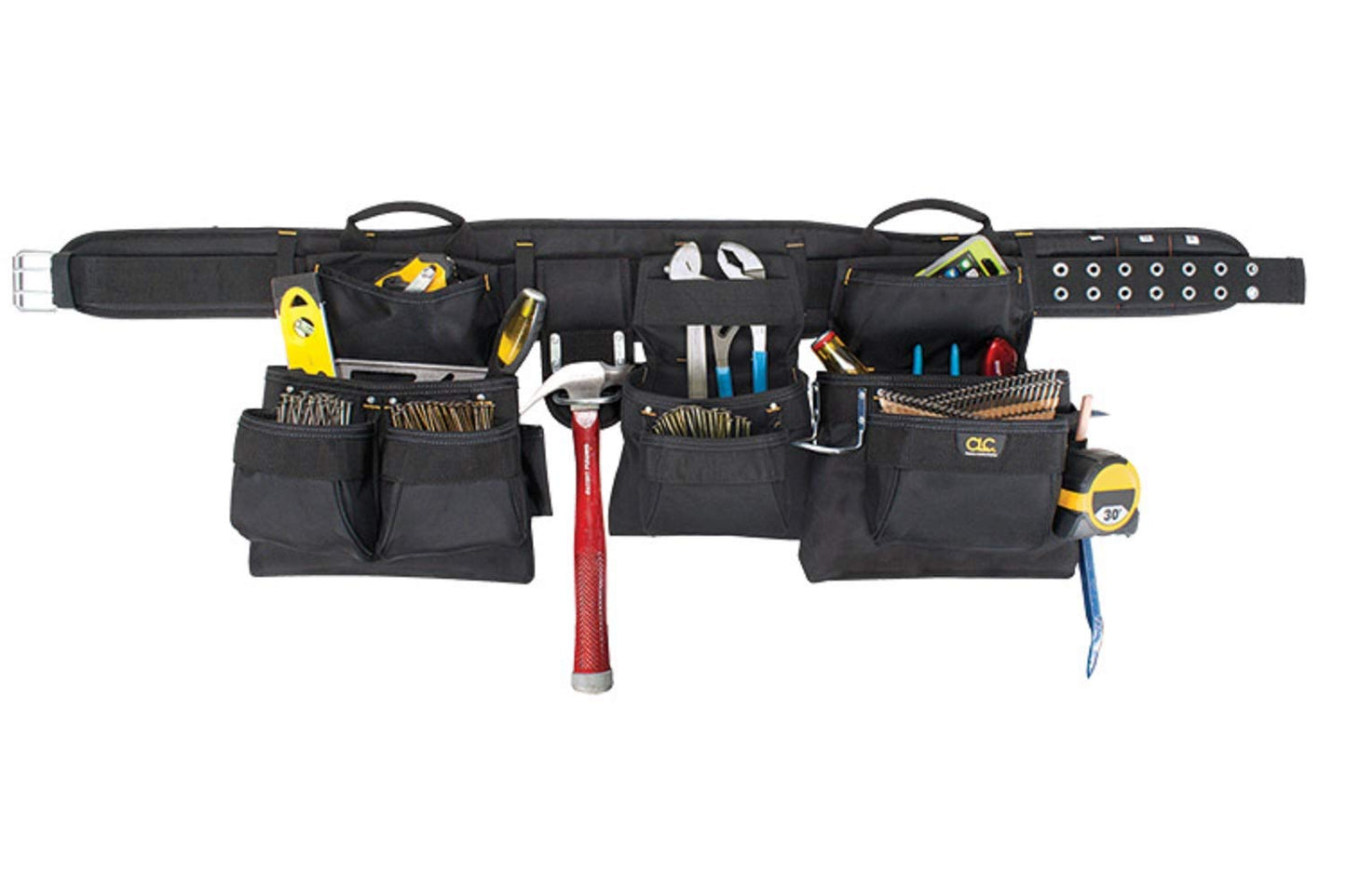 CLC Custom Leathercraft 5605 Professional Carpenters Combo Tool Belt, Black, 18 Pocket