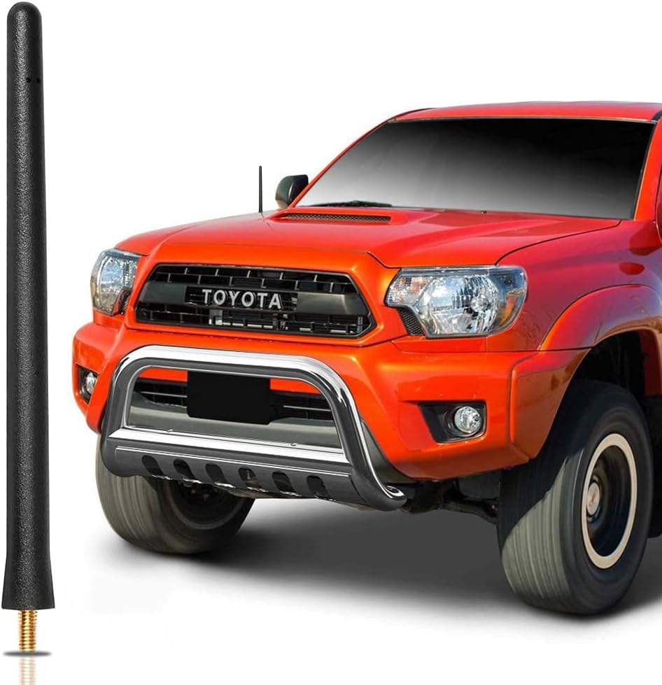 KSaAuto 6 3/4 Inch 1995-2015 Antenna for Toyota Tacoma - Flexible Rubber Short Tacoma Antenna for FM AM Reception