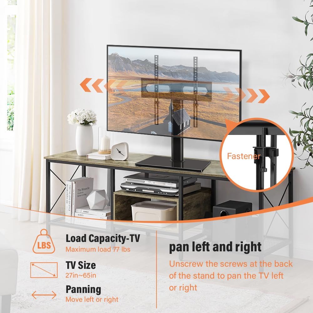 KKTONER 27 65 inch 400mm 77LBs Universal TV Stand Table Top TV Stand for to Height Adjustable TV Stand Mount