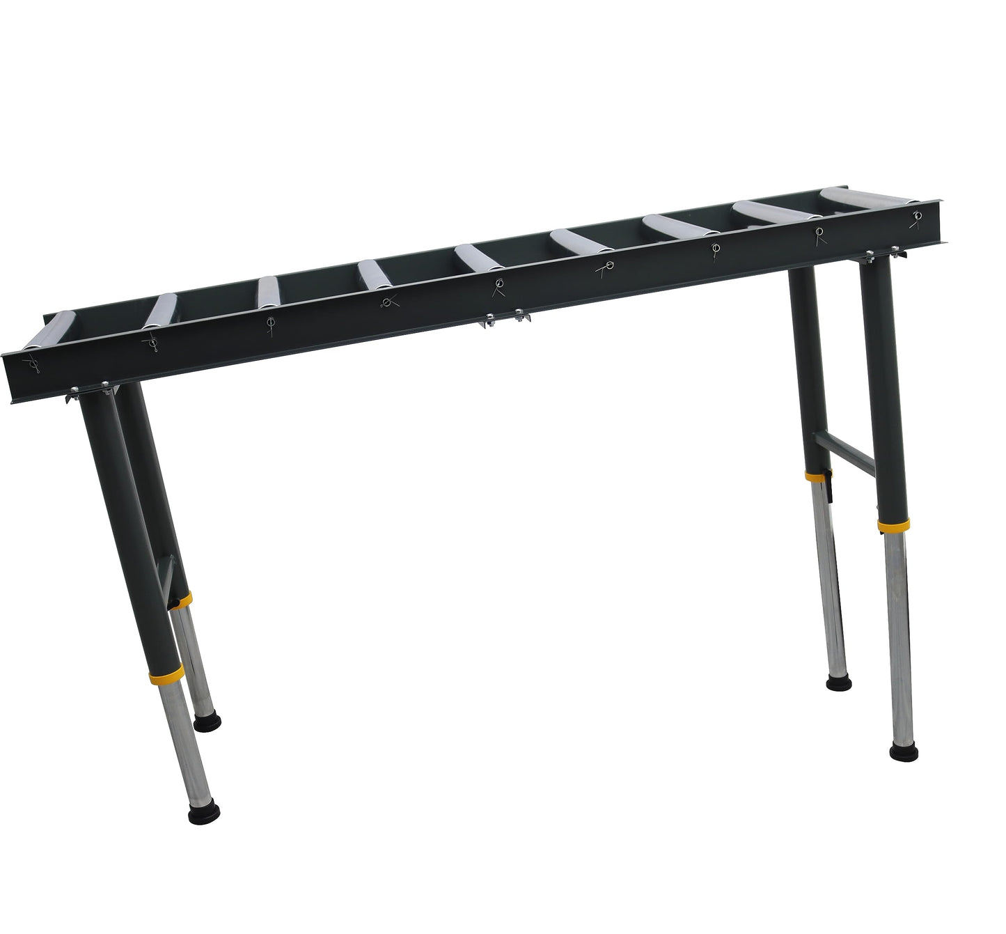 INTSUPERMAI 9 Rolls Adjustable Conveyor Roller Heavy-Duty StandTable Adjustable Roller Conveyor Feed Stand Roller Table Conveyor Stand 440 Lbs