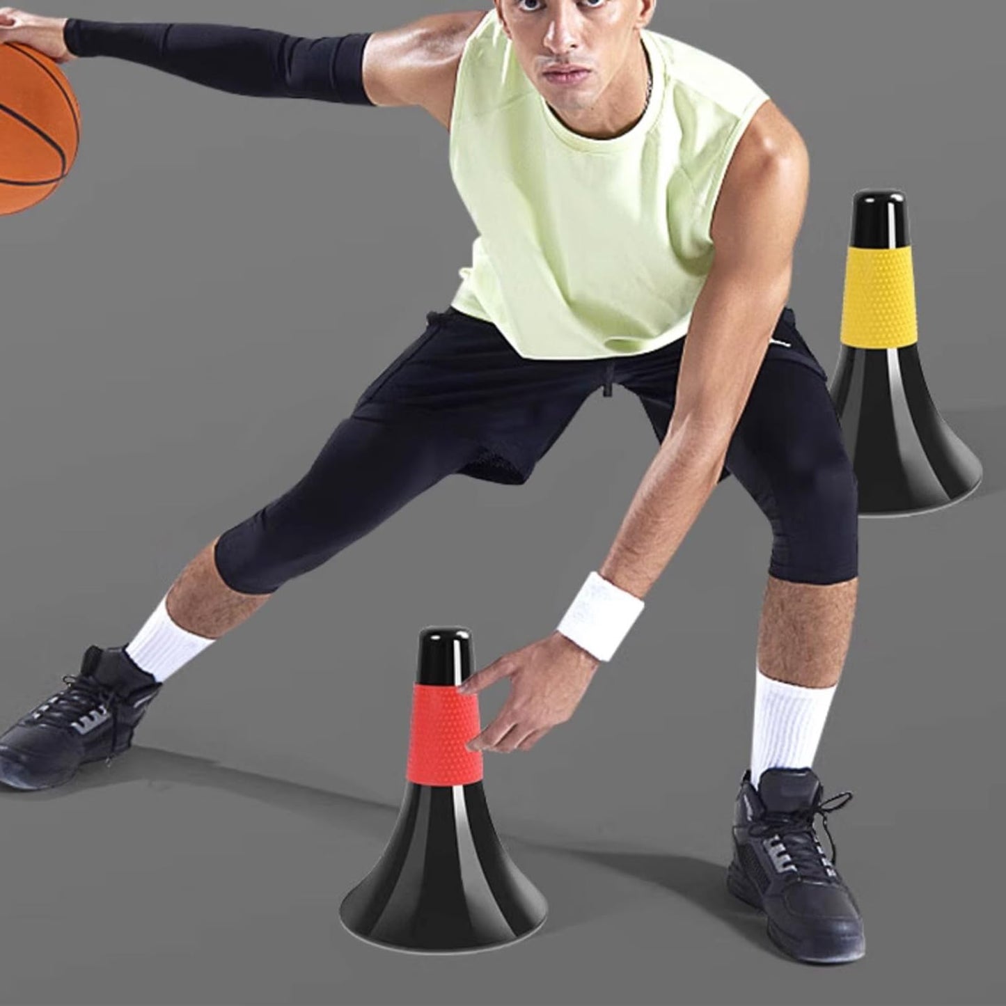 HningBuyox 8 Pack Training Sport Cone, 9 Inch Agility Marker Cones, Basketball Training Cones for Soccer Football, Field Markers Speed Grab Drills and Training