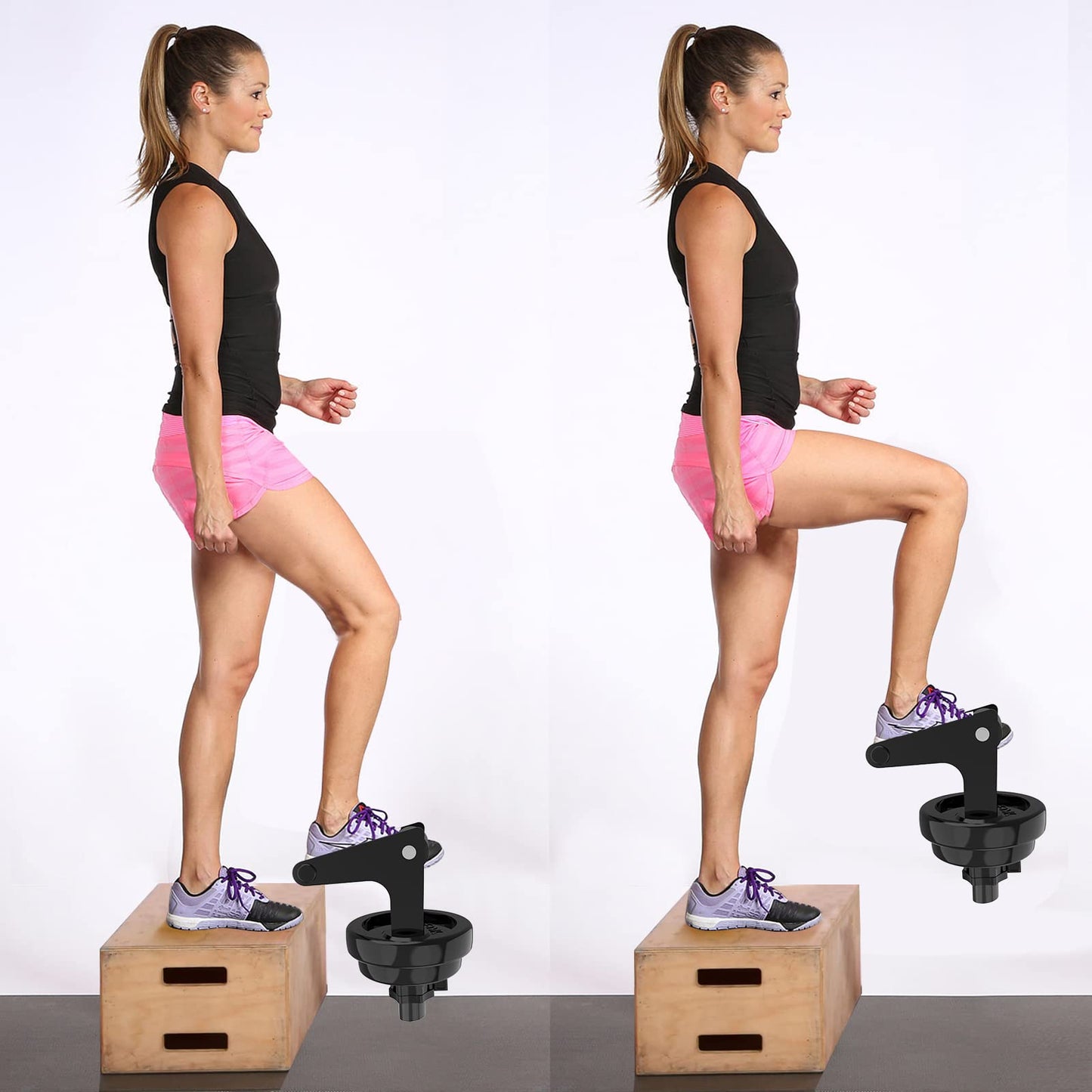 Tib Bar Single Foot Tibialis Trainer Bar Tibialis Trainer Calf Raise Machine,Professional Single Foot Tibialis Anterior Exercise Equipment for Strengthening Calves/Shins and Ankle（Black