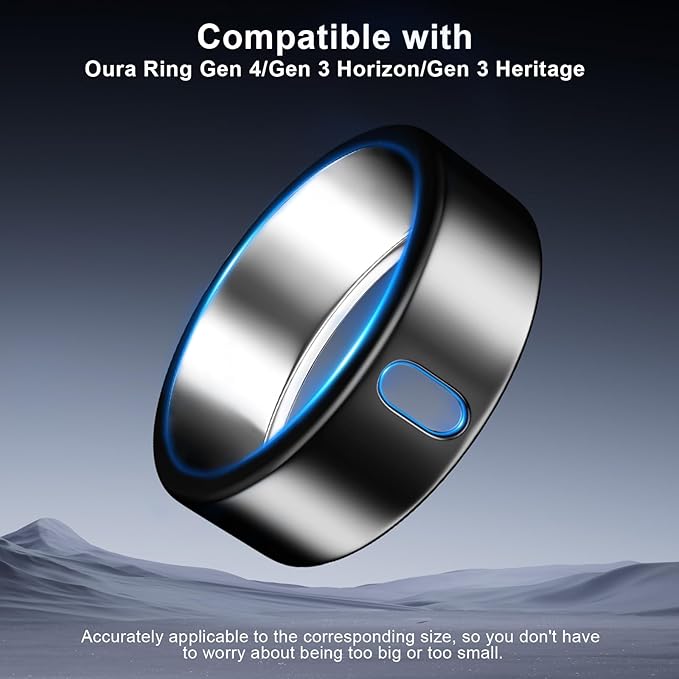 5 Pack Cover Compatible with Oura Ring Gen 4/Oura Ring Gen 3 Horizon/Heritage, Surport Charging with Cover on, Anti-Scratch TPU Protector for Oura Rings Accessories Women Men (Size 8)