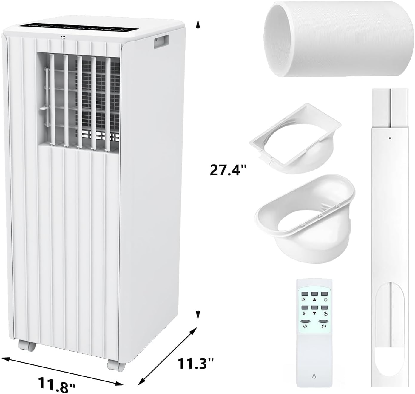 Portable Air Conditioners 8000 BTU, Remote Control AC with 24H Timer, Low Noise Energy Saving Cooling Unit for Bedroom, Office, Small Spaces 350 Sq. Ft, White