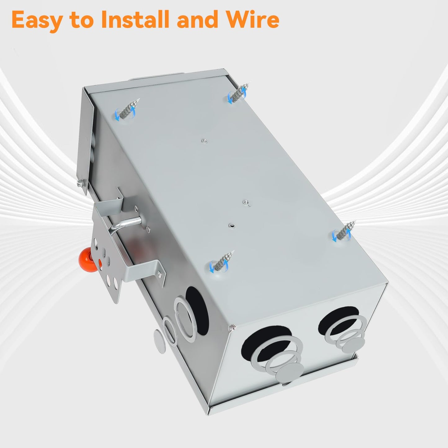 MUJURUR 100A Generator Transfer Switch, 24000W Heavy Duty Double Throw Safety Switch, 120/240V Manual Transfer Switch, Stronger Stability, Enlarged NEMA 3R Enclosure for Outdoor, 10-Year Warranty