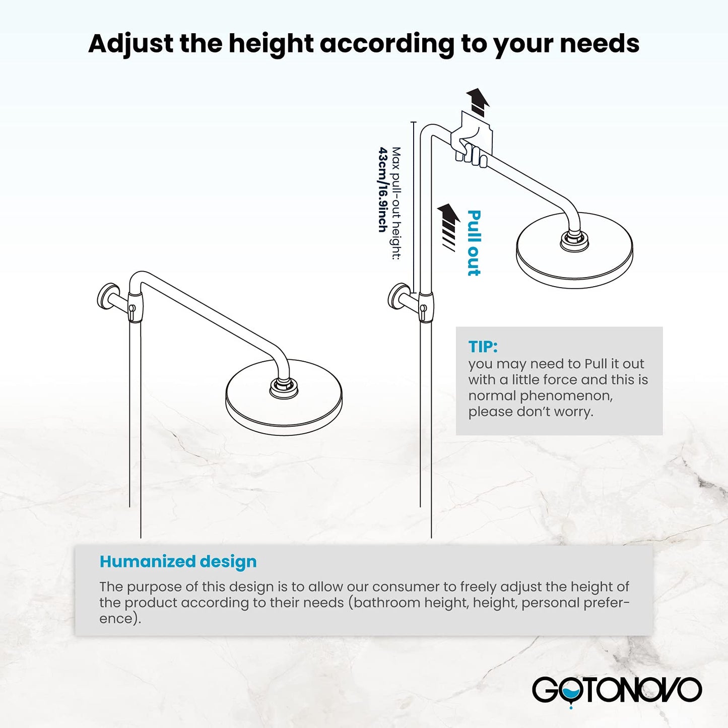 gotonovo Exposed Bathroom Shower Faucet Set Shower Fixture 8 Inch Rainfall Shower Head Handheld Shower Cross Handle Wall Mount 2 Functions Antique Brass