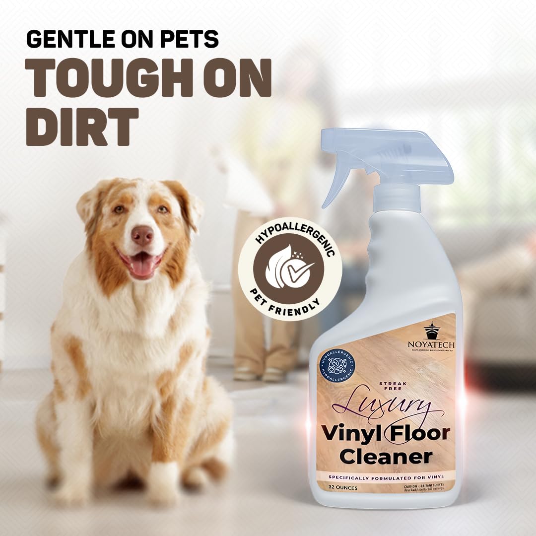 LVP Floor Cleaner. Streak-Free Luxury Vinyl Floor Cleaner. For Hardwood, Laminate, and Natural Wood Flooring. Pet Safe, Non-Toxic, Eco-Friendly.