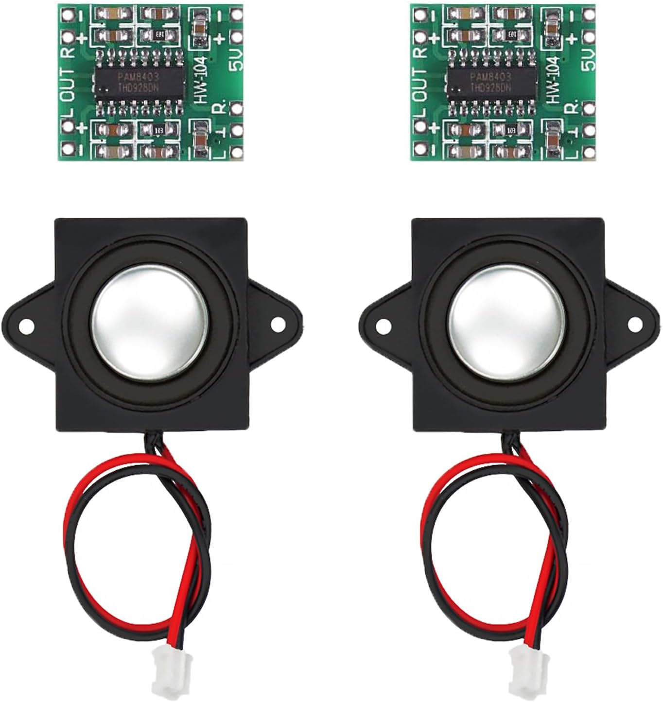 ALMOCN 2PCS PAM8403 3W 2.5-5V 2PCS 3W 8Ohm Mini Digital Power Amplifier Module Input USB Power Supply + Audio Stereo