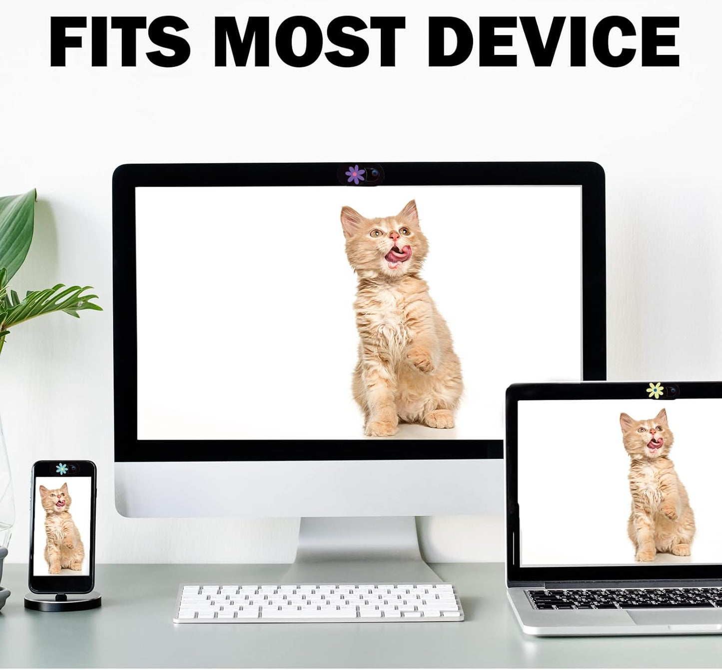 VeekyVicky 3 Packs, Laptop Camera Cover Slide Webcam Cover for Privacy Fits for Mini PC, PC, Surface, Tablet, Desktop