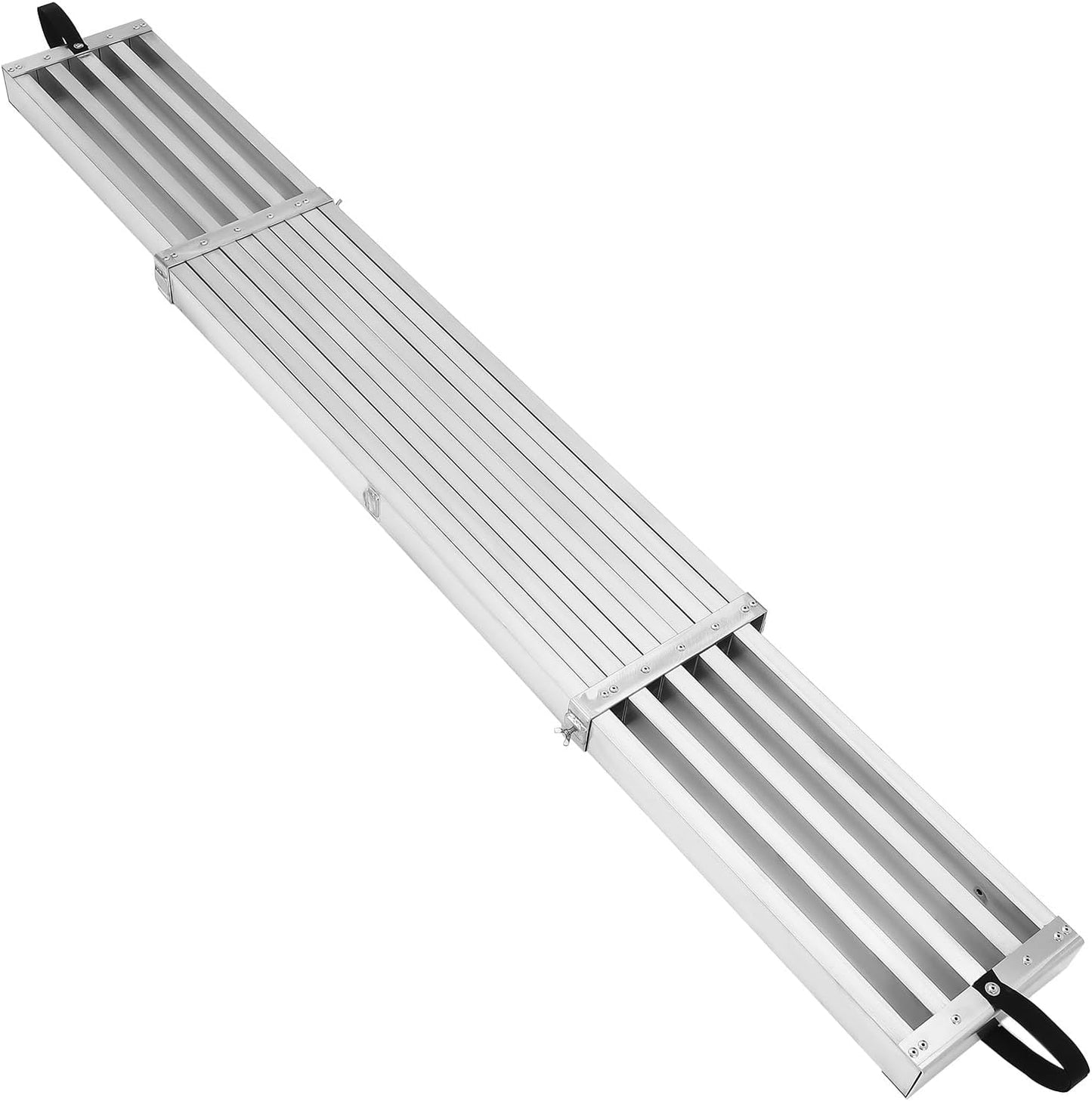 GAOMON Telescoping Work Plank, Aluminum Plank, Adjustable Work Platform 440LBS Capacity, Extension Scaffolding Plank with Skid-Proof Platform, Scaffold Ladder Accessory (8FT-13FT - Sliver)