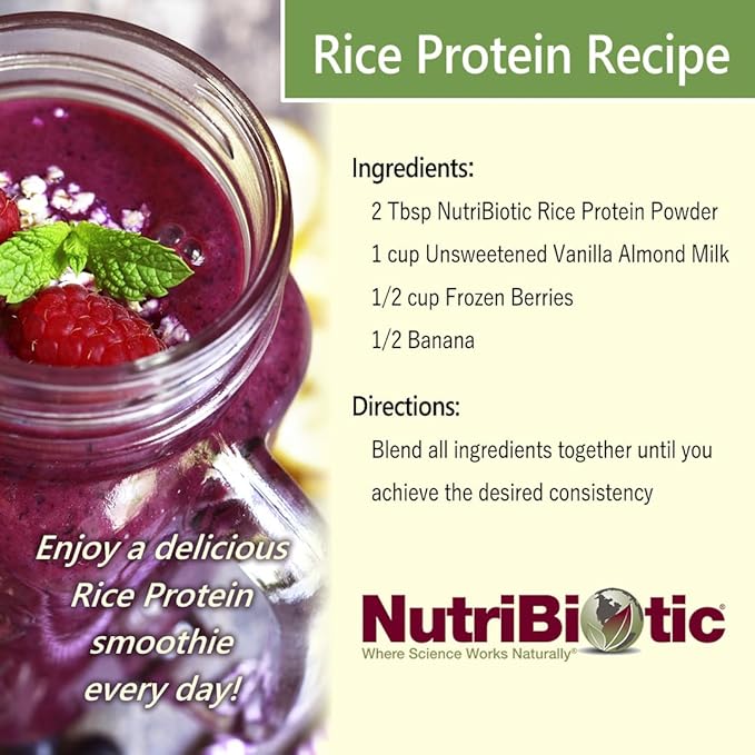 NutriBiotic ??Vanilla Rice Protein, 3 Lb (1.36kg) | Low Carb, Keto-Friendly, Vegan, Raw Protein Powder | Grown & Processed Without Chemicals, GMOs or Gluten | Easy to Digest & Nutrient Rich