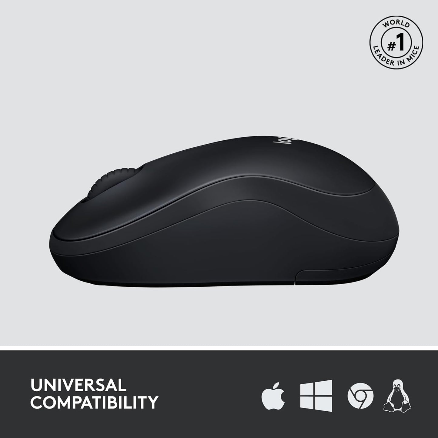 Logitech M220 Wireless Silent Mouse in Sleek Black