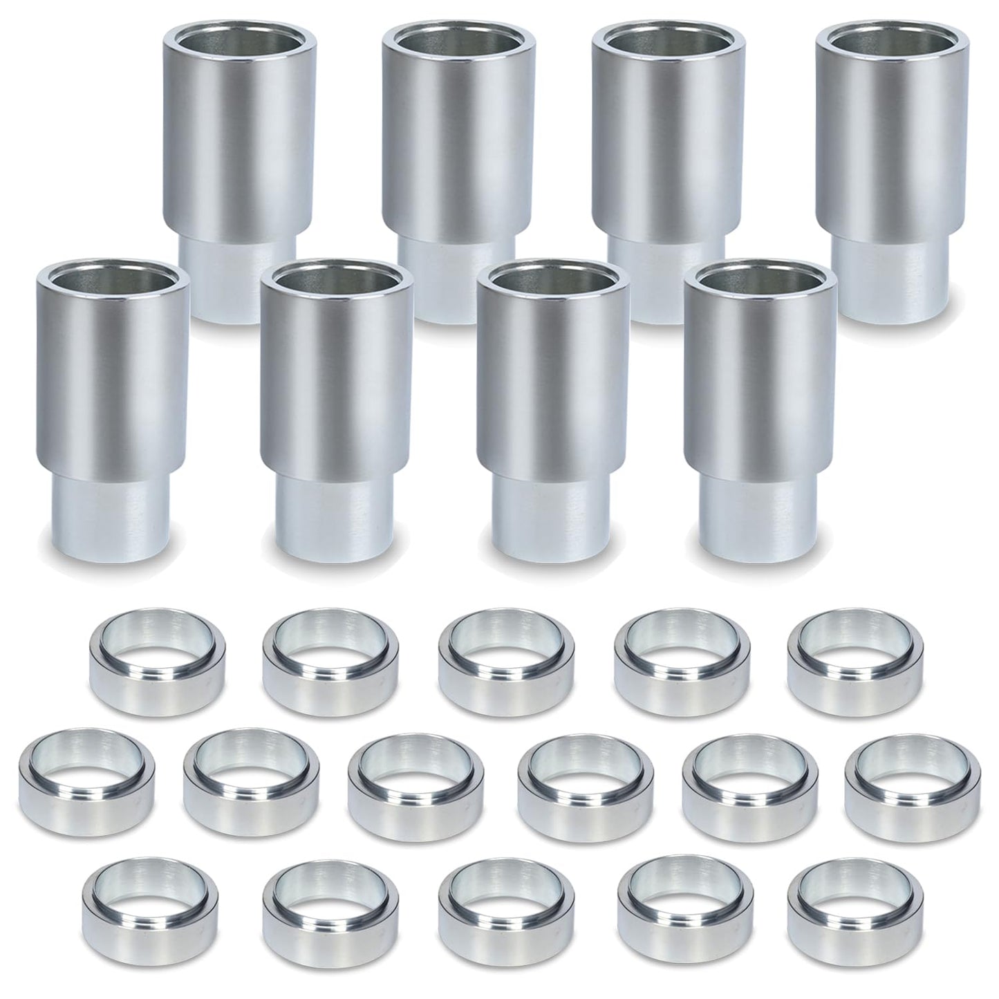 CreatAuto 24pcs 35mm Car Lift Adapter Kit, 2/2.5/3/3.5/4/4.5/5/5.5/6 Inch 9 in 1 Extension Stack Truck Adapter Kit, Fit for Most 2-Post Car Lift Bridge Jack Support, Fit for BendPak 2-Post Lift