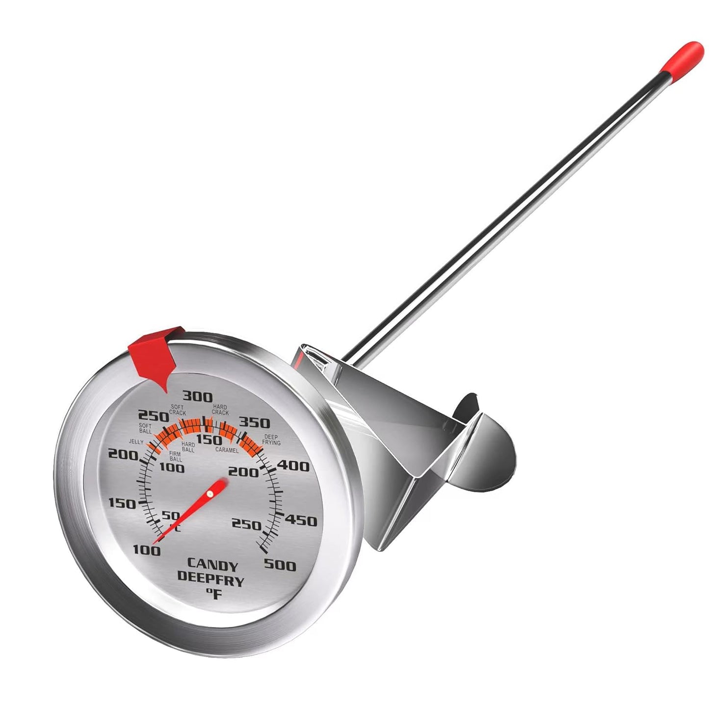 Skiennix Candy Thermometer - 2 Inch Large Dial & 9 Inch Stainless Steel Probe | Perfect for Frying & Confectionery