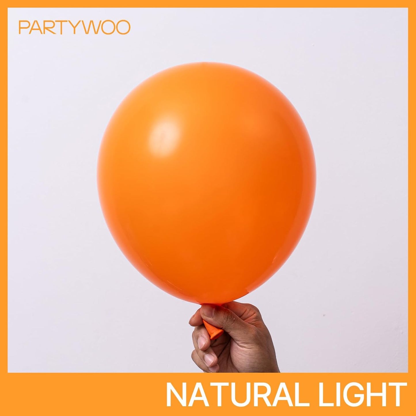 PartyWoo Orange Balloons - 101pcs 12 Inch Fall Latex Helium Balloons for Birthday & Baby Shower Decor