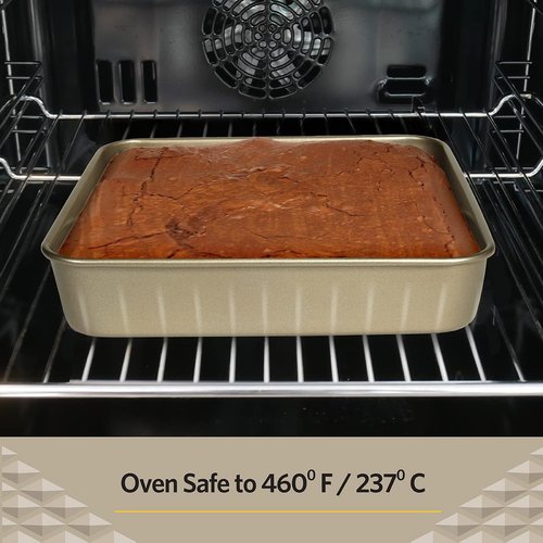 Glad Nonstick Square Baking Pan - Heavy Duty Metal Bakeware for Cakes & Brownies | 9 Inches