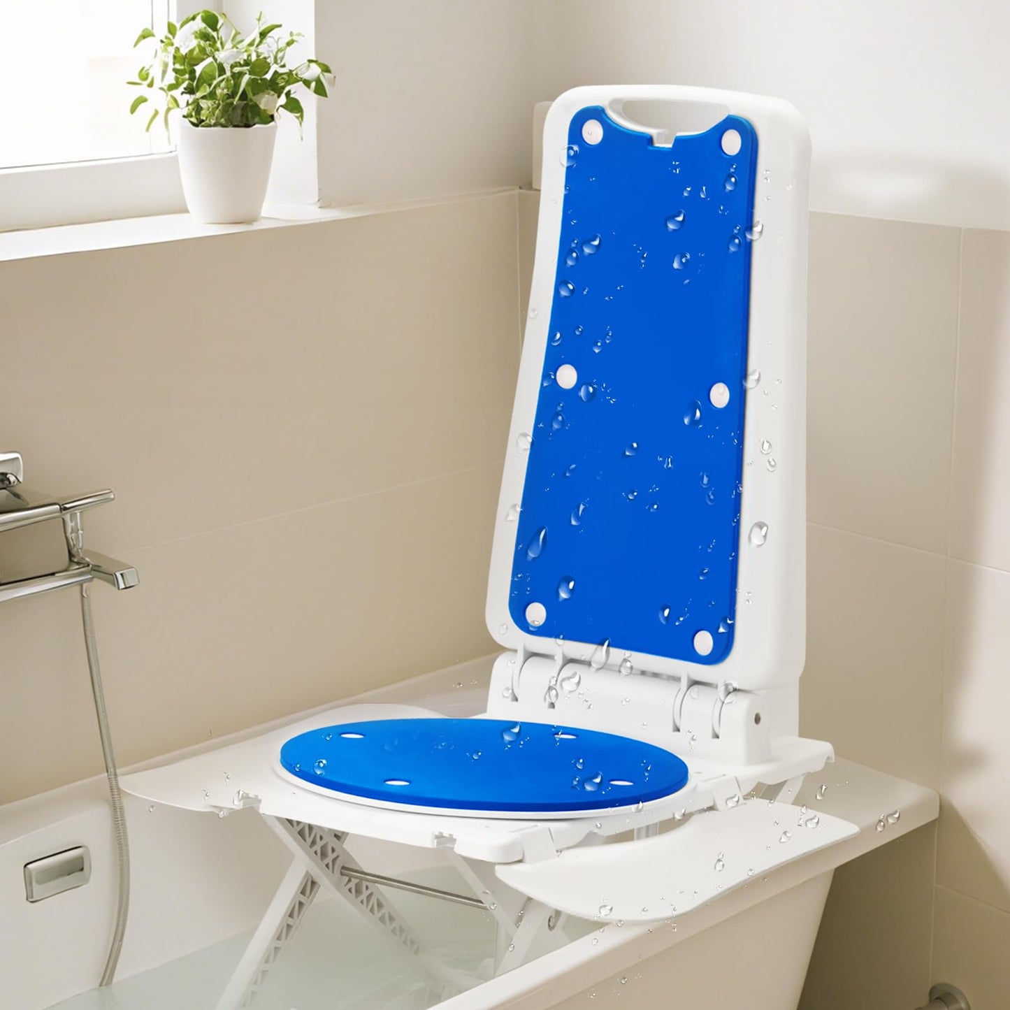 Lift Chair, Chairs Lift Assist Devices for Seniors, Electric Chair Lift Assist for Elderly, Device to Lift Elderly Off Floor, 300 Lbs Capacity, Safety & Waterproof Design, Net Weight 24 Lbs (Blue)