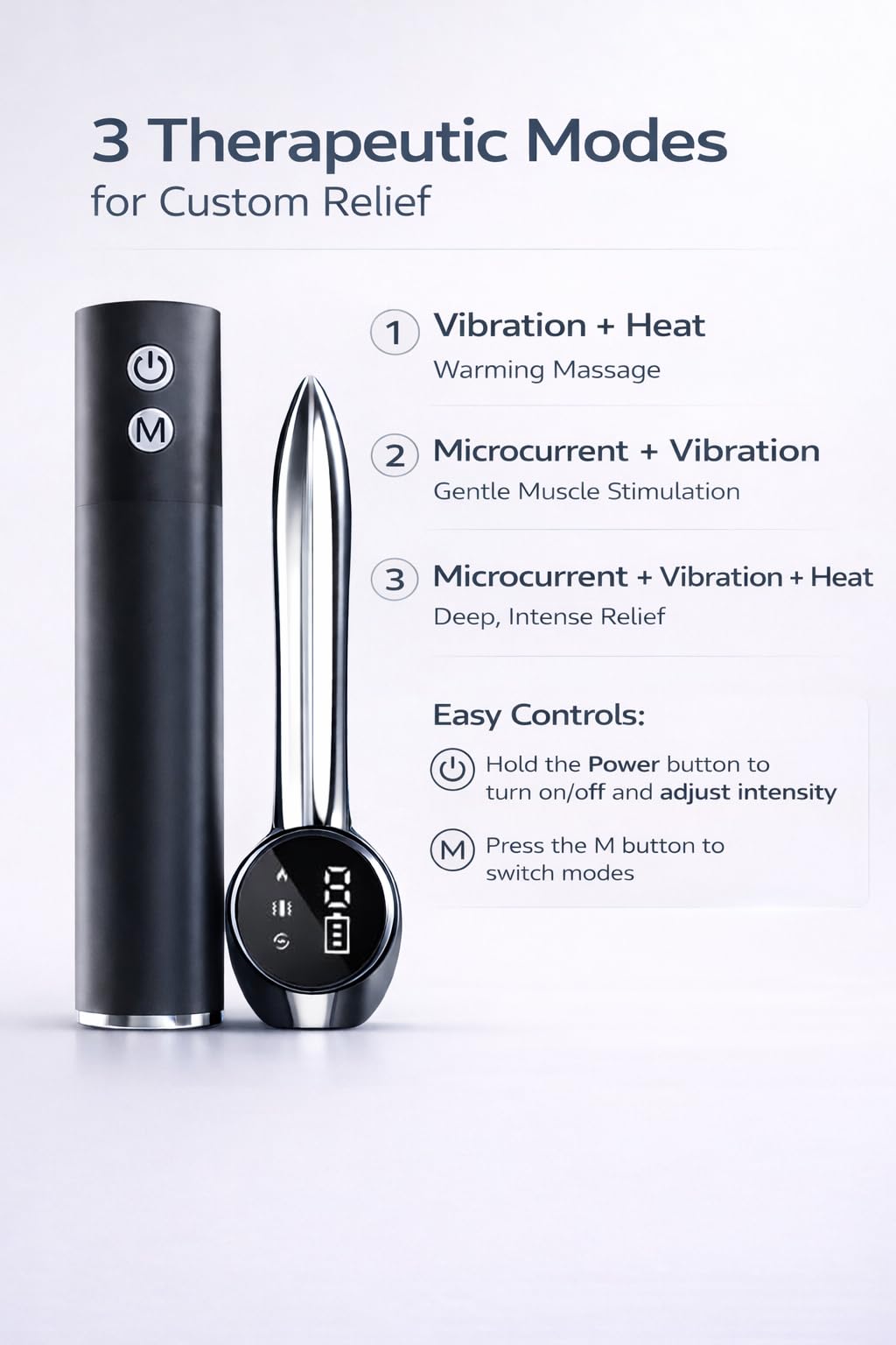 Heated Muscle Scraper Tool, Fascia Release Full Body Contouring Machine, Muscle Scraper Tool Features Modes: Vibration, Heat Therapy and Microcurrent, Fascia Instant Muscle Relaxation Soreness Relief