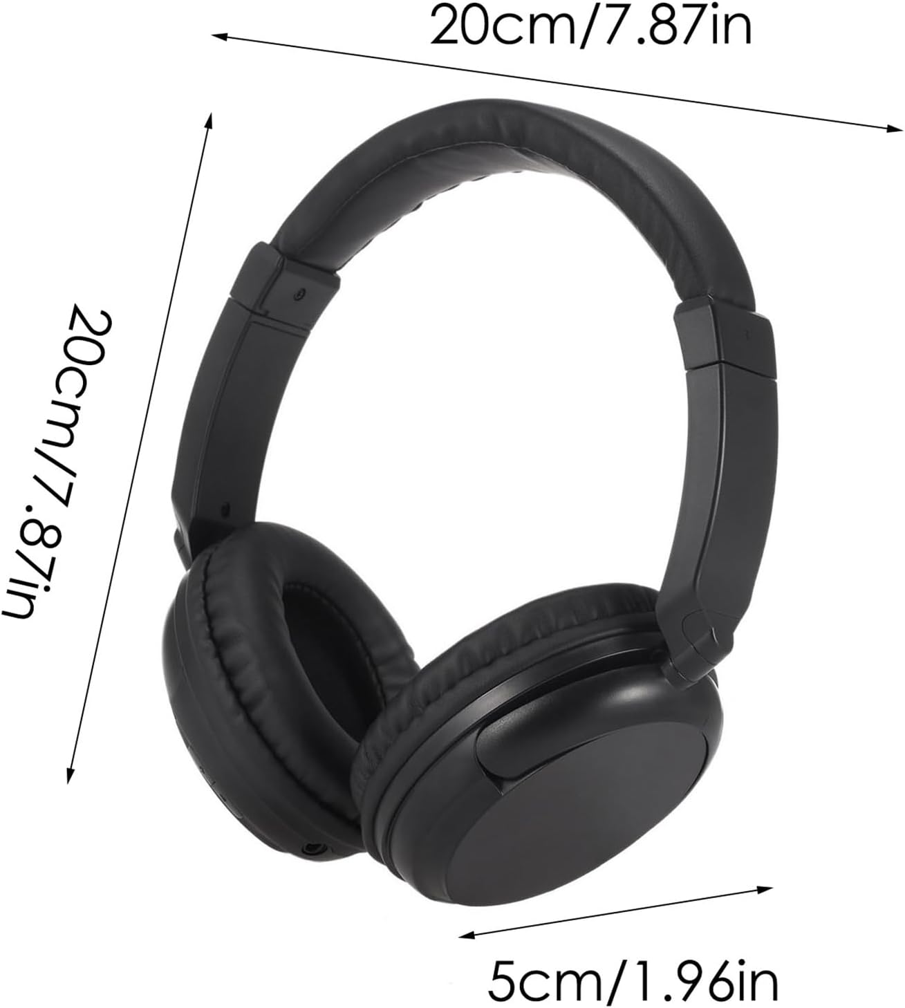 Sunydog 3.5mm Headset MP3 FM Headphones Over-Ear Music Earphones with Transmitter Cable, Wired Support FM Radio for TV