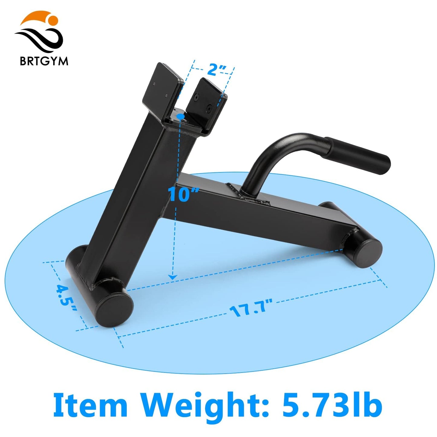 BRTGYM Deadlift Jack Barbell Stand,Carbon Steel Made,Easily Load and Unload 600lb Barbell Plates for Deadlift Exercise, Weight Training, Home Gym (Black Powder Coated)