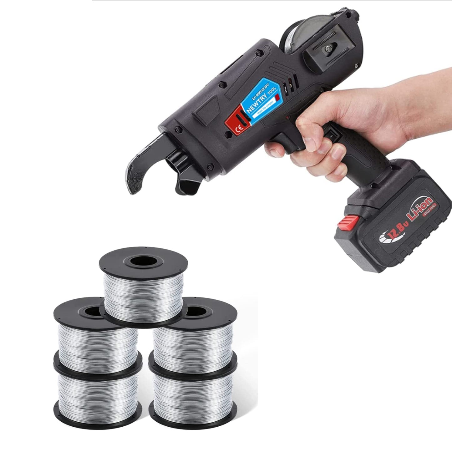 NEWTRY Automatic Rebar Tier a 5 Rolls of Rebar Tie Wire