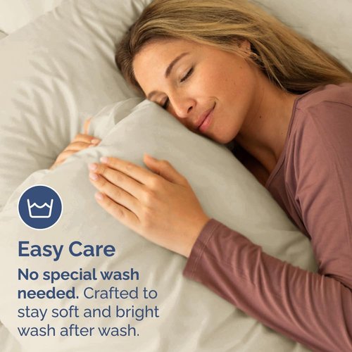 King Standard Pillow Cases - Ultra-Soft Hotel Quality Covers | Fade-Resistant & Wrinkle-Free | 2-Piece Set in Wheat