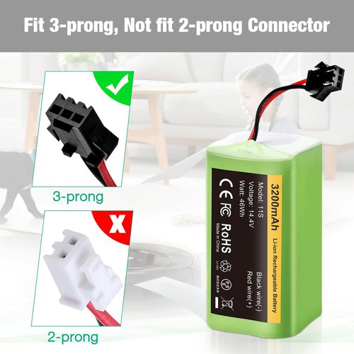 FirstPower 3.2Ah Compatible with Eufy Battery Replacement - Eufy 11s Battery, 11S Plus, 11S MAX, 12, 15C MAX, 15C, 30, 30C MAX, G10 Hybrid, G20 & Ecovacs Deebot N79DN622...